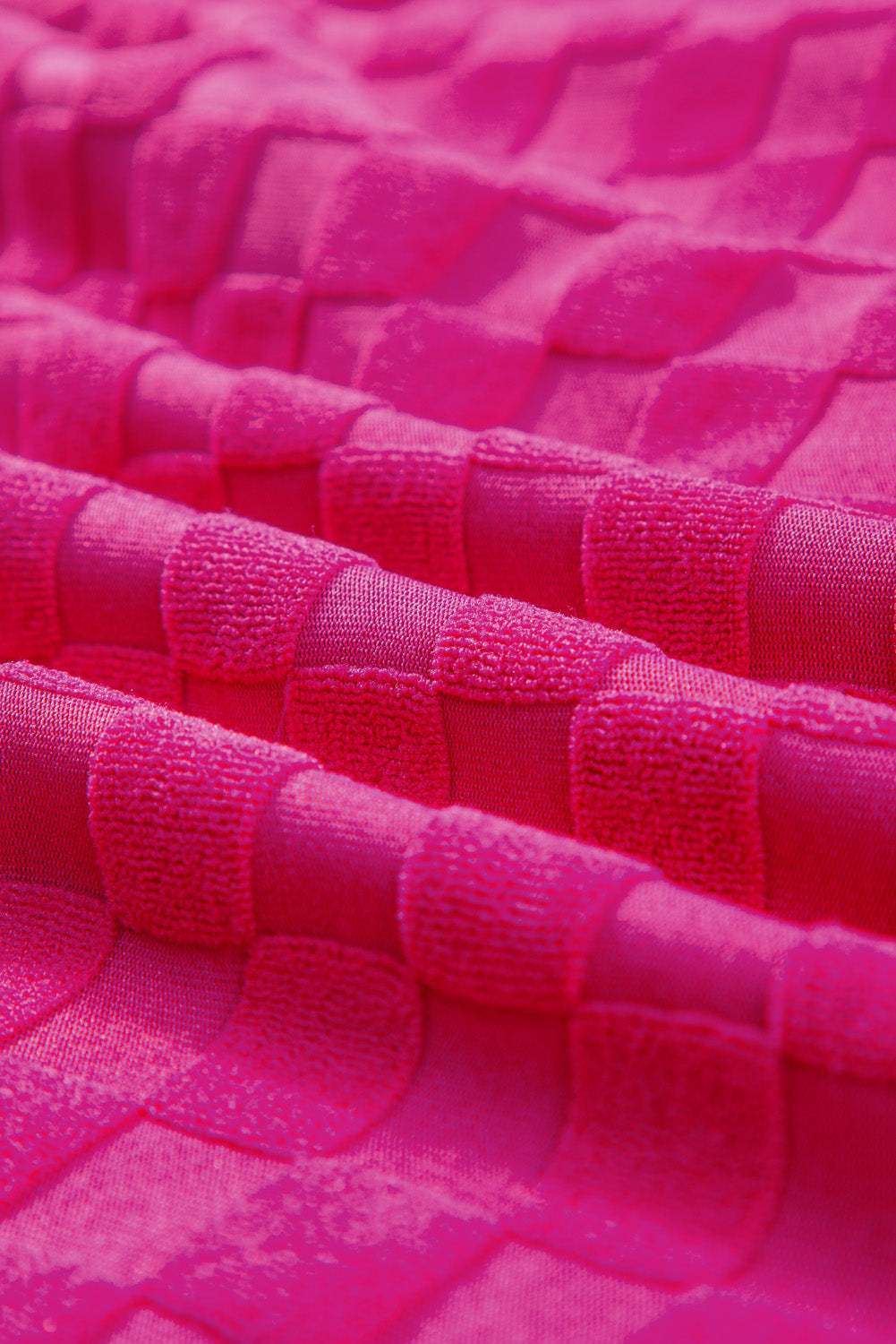 Conjunto de 2 piezas de pantalón corto de punto de rizo a cuadros de talla grande de Peach Blossom